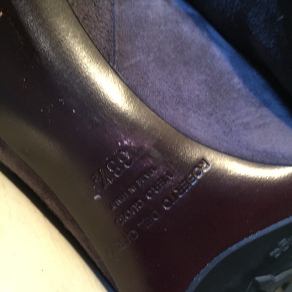 Roberto del Carlo slouch grey heeled boots 8.5 - Picture 9 of 13